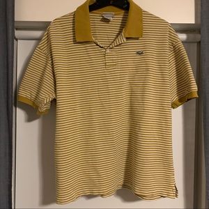 Gold striped Men’s Lacoste Polo, 7 L